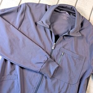 Cherokee Infinity Scrubs Jacket Men's Size Medium Gray CK305A Zip Front - Nurse